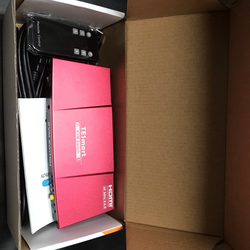TESmart HDMI Switch KVM Ultra HD 2x1 KVM 1080P 3D with IR Remote